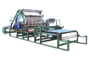Vertical double glue tank mesh belt laminating machine